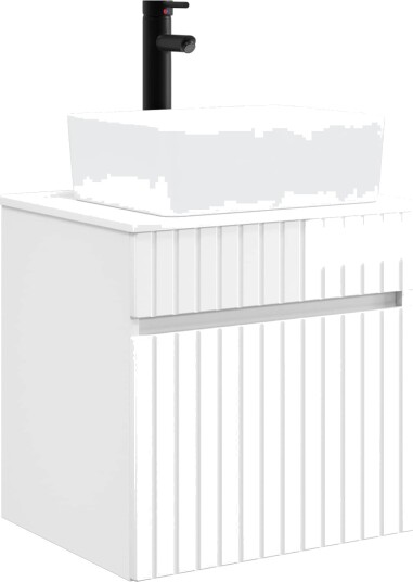 Vegghengt servantkommode Høgglans hvit 49 x 41 x 63 cm Vegghengt servantkommode Høgglans hvit 49 x 41 x 63 cm