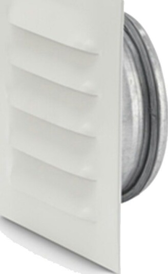 Ventilgitter Fresh Kvadratisk Med Støvfilter Ø125/165x165 mm, Hvit