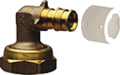 Uponor Q&E Albue med løpemutter 15 x 3/4", forniklet