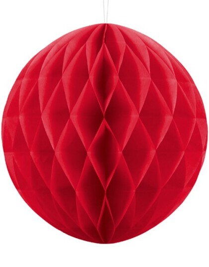 Rød Honeycomb Ball 30 cm Rød Honeycomb Ball 30 cm