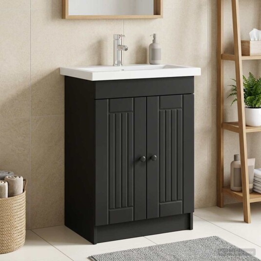 Baderomsskap under vask Svart 78,5 x 37,5 x 81 cm Baderomsskap under vask Svart 78,5 x 37,5 x 81 cm