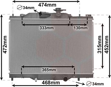 VAN WEZEL 27012700 Radiator motorkjøling