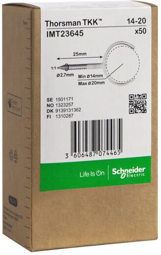 THORSMAN Metallklammer TKK 14-20 skrue 25mm 50stk - 1323257 THORSMAN Metallklammer TKK 14-20 skrue 25mm 50stk - 1323257