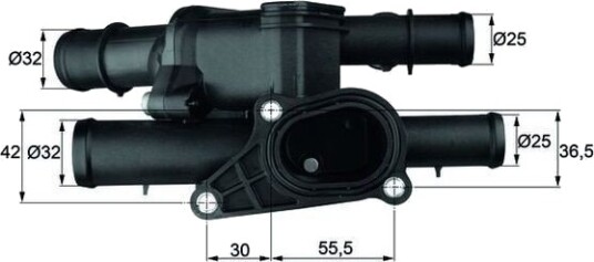 Termostat MAHLE ORIGINAL TM 1 105