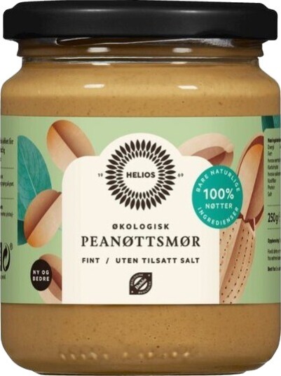 Helios peanøttsmør fint uten salt 250 g