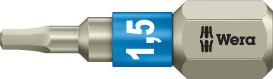 Wera Bits 1/4 Torsion Sexkant 1,5x25mm, Rostfri Wera Bits 1/4 Torsion Sexkant 1,5x25mm, Rostfri