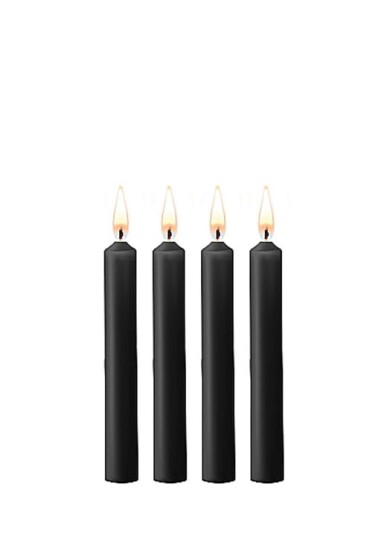 Shots Toys - Ouch! Ouch!: Teasing Wax Candles, 4 stk, svart
