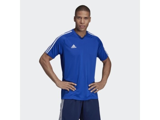 Adidas Tiro 19 Training Jersey, T-Skjorte, Voksen, Hankjønn, Blå, Hvit, Korte Ermer, Polyester