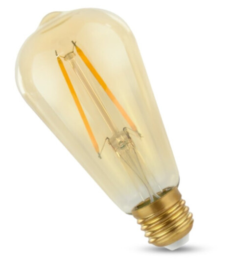 Ravfarget LED-pære 2W 2400K 240 lumen