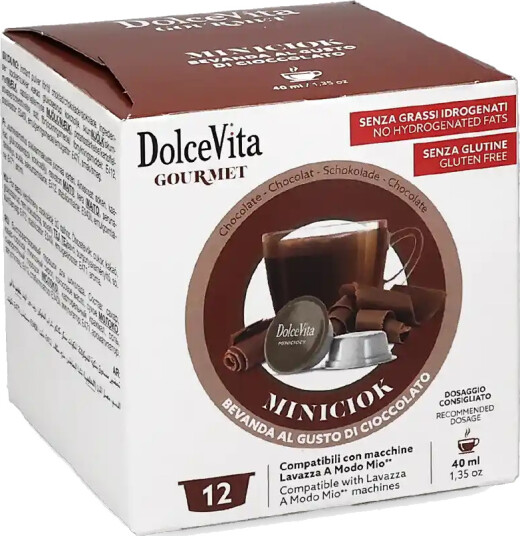 Dolce Vita | Mini Ciock Sjokolade 12 kapsler til Lavazza a Modo Mio