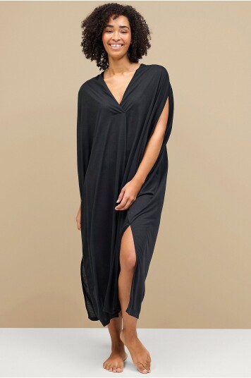Ellos Collection Kaftan strandkjole Svart