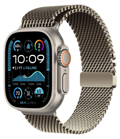 Lippa Apple Watch Lenke i Rustfritt Stål med Lås 42/44/45/46/49 mm Gull