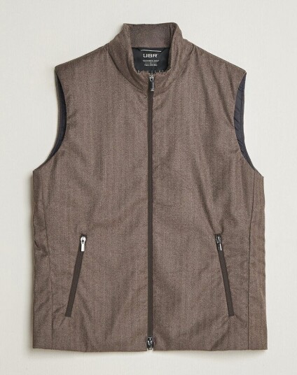UBR Raptor Lightweight Vest Savile Brown Herringbone