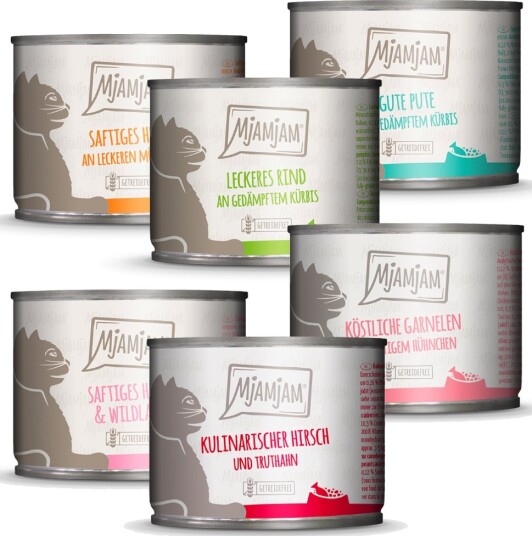 Mjamjam Våtfôr Smaksblanding Blanding 6 Varianter 6 X 200 G