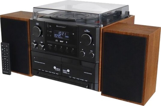 Stereo Musikkanlegg Med Dab+ CD Kassett Platespiller Og Bluetooth 7 I En Soundmaster Stereo Musikkanlegg Med Dab+ CD Kassett Platespiller Og Bluetooth 7 I En Soundmaster