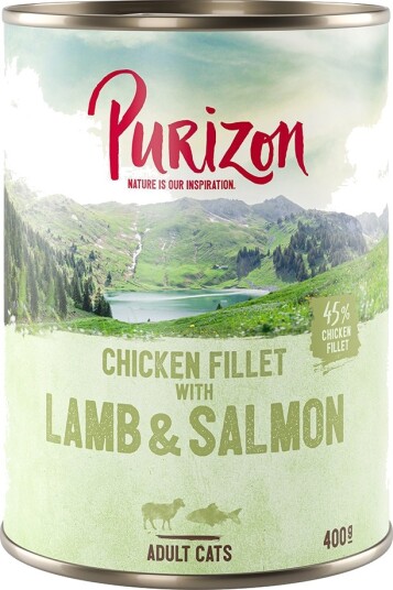 Purizon Våtfôr Original Kornfri Med Laks & Kyllingfilet Lam 24 X 400 G