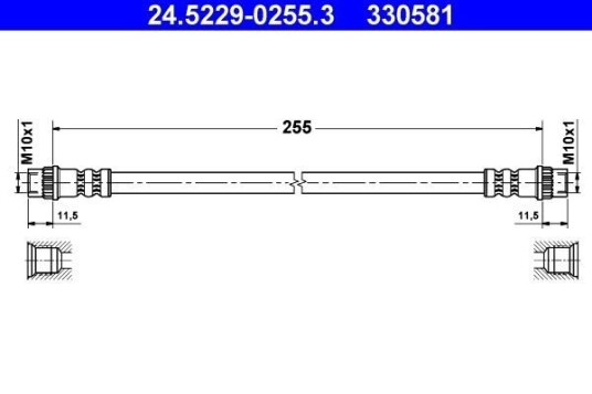 Bremseslange ATE 24.5229 0255.3