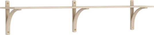 Levi Wall Shelf 180 cm Small Brass / White Pigmented Oak