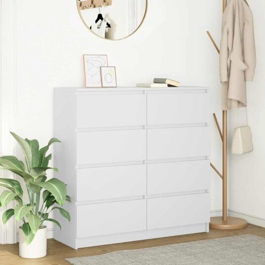  Skjenk hvit 100x35x99 cm konstruert tre