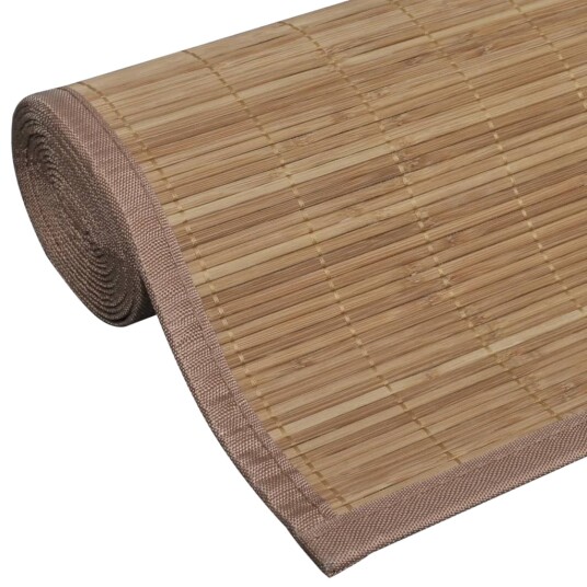 vidaXL Brunt Kvadrat Bambus Teppe 150 x 200 cm vidaXL Brunt Kvadrat Bambus Teppe 150 x 200 cm