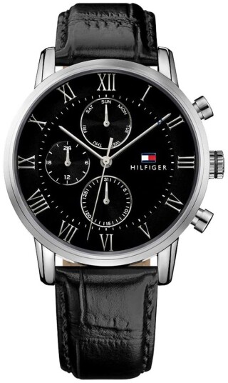 Tommy Hilfiger Herreklokke 1791401 Sort/Lær Ø44 mm Tommy Hilfiger Herreklokke 1791401 Sort/Lær Ø44 mm