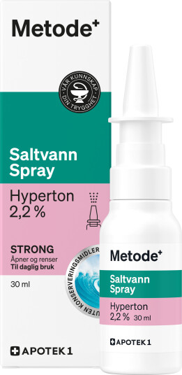 Metode hyperton saltvannsspray 2,2% 30 ml