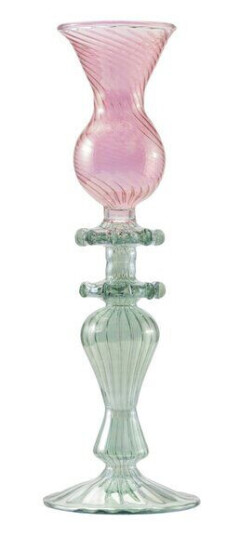 Moonlight Copenhagen - Mary lysestake 25 cm rosa/grønn