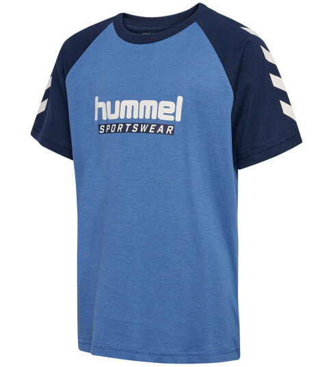 Hummel Hmljr Logo T Shirt Short Sleeve Dutch Blue 134/140