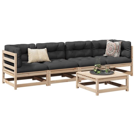  Hagesofasett 5 deler heltre furu 3299279