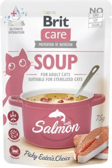 Brit Care Cat Soup Med Laks 75G