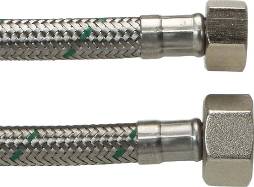 Tilkoblingsslange 1/2" x 3/8" Trådflettet 300 mm