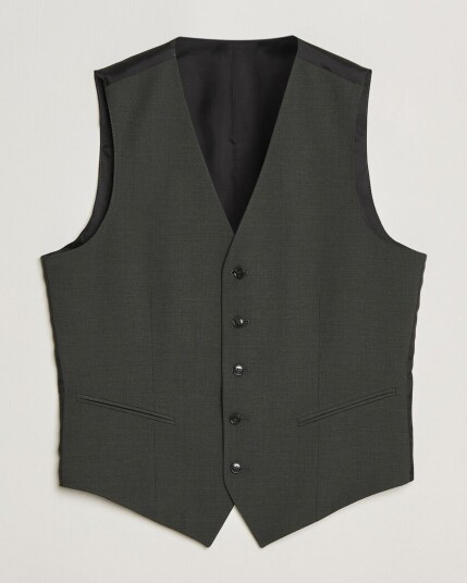 Tiger of Sweden Winston Wool Travel Waistcoat Olive Extreme