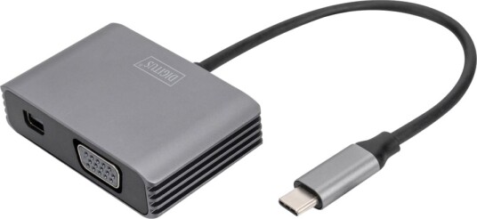 Digitus Video Adapter Usb C Hann Til Hd 15 Vga Mini Displayport Hunn Displayport 1.4 20 Cm 4K 30Hz Støtte Romgrå