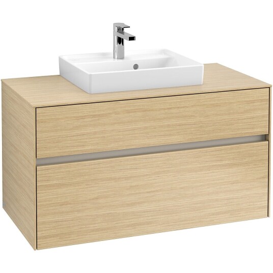 Villeroy & Boch  Collaro Servantskap med 2 skuffer 100x50x54,8 cm u/lys Nordisk Eik