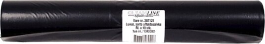 Affaldssække 53 Μm 700 X 1100 Mm Genanvendt Ldpe Sort Kapacitet 100L Rulle A 10 Poser 10 Stk.