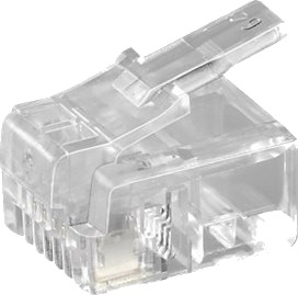 Goobay Telefonkontakt Rj 11/Rj 14 Hann Uskjermet Gjennomsiktig