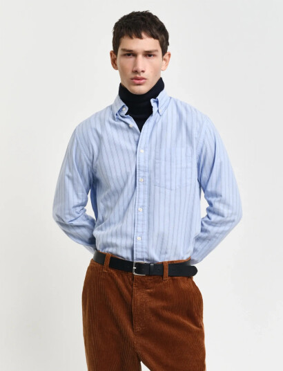 GANT Reg Archive Oxford Stripe Shirt   Blue   XXXL