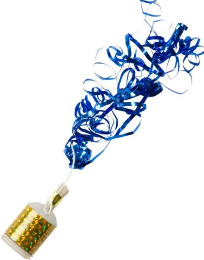 6 stk Party Poppers Blå