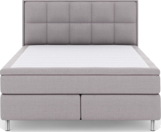 Select No 6 Komplett Sengepakke 160x200 Fast Memory/Pocket Lysegrå/Metallben