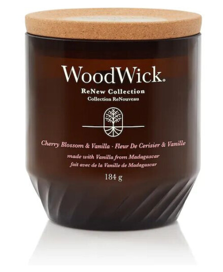 Woodwick Renew Scented Candle Cherry Blossom & Vanilla 184 g Duftlys Woodwick Renew Scented Candle Cherry Blossom & Vanilla 184 g Duftlys