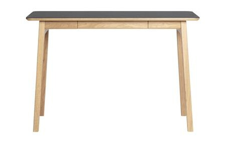 Magnus Olesen Freya Skrivebord Solid Eik Lakkert/ Sort Linoleum 4023 Forbo