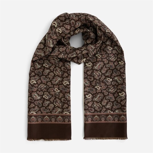 Ferner Jacobsen Scarf Wool-Silk - Brown Brun OS Ferner Jacobsen Scarf Wool-Silk - Brown Brun OS