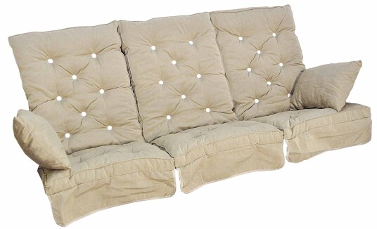 Fritab Verandahuske putesett høy Sand Flokk Beige Fritab Verandahuske putesett høy Sand Flokk Beige