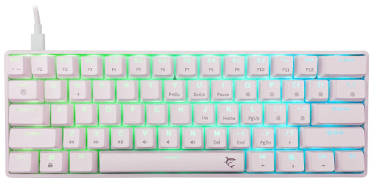 White Shark Shinobi 2 Mekanisk Tastatur Blue Switch US Layout Hvit