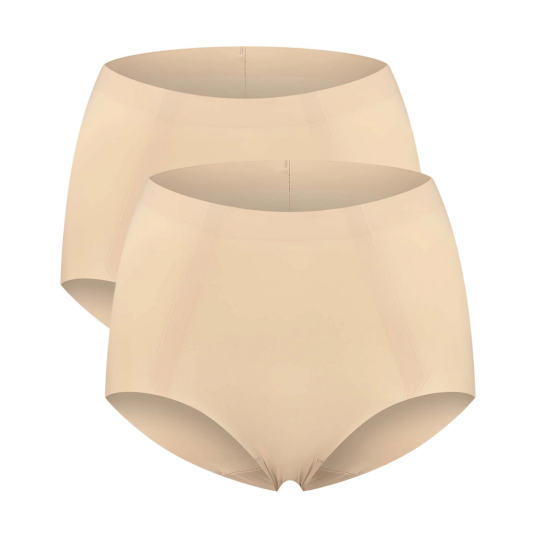 Bye Bra Shapingtruse Smooth Essentials Mid Waist Brief light support 2 pakning Beige Bye Bra Shapingtruse Smooth Essentials Mid Waist Brief light support 2 pakning Beige