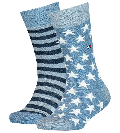 Tommy Hilfiger Sokker 2 pack Stjerner And Striper Jeans 31/34 Sokker Blå 31 34