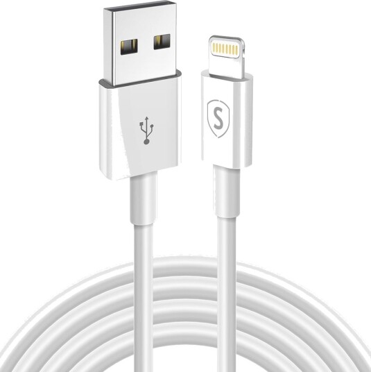 SiGN USB til Lightning-kabel 2,1A, 2m - Hvit