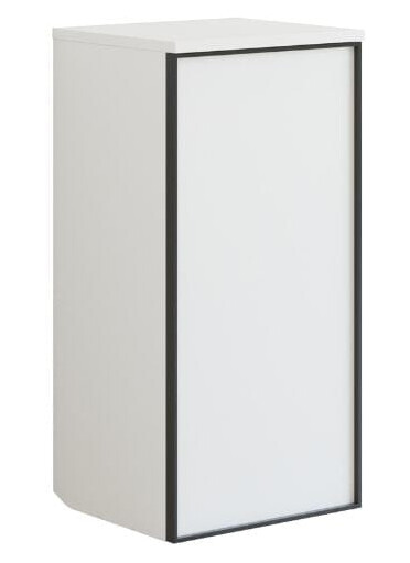 Dansani Inzo Alu ramme Svart Underskap 1 dør B40 Hvit Matt / 40cm Versjon B Venstre Hengslet