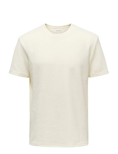 ONLY & SONS Onstrey Life Reg Ss Frml Tee Cream XL