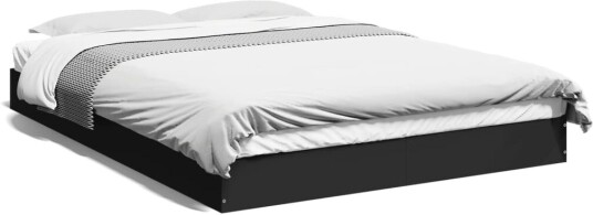 Sengeramme svart 135x190 cm konstruert tre 8721102599040